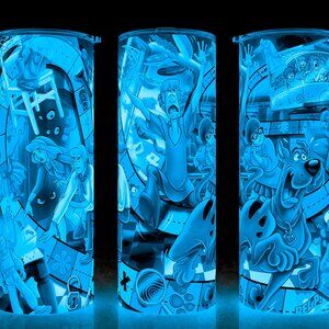 Glow in Dark Scooby Doo and Shaggy Fast Food Frenzy Cartoon Cup Mug Tumbler 20oz